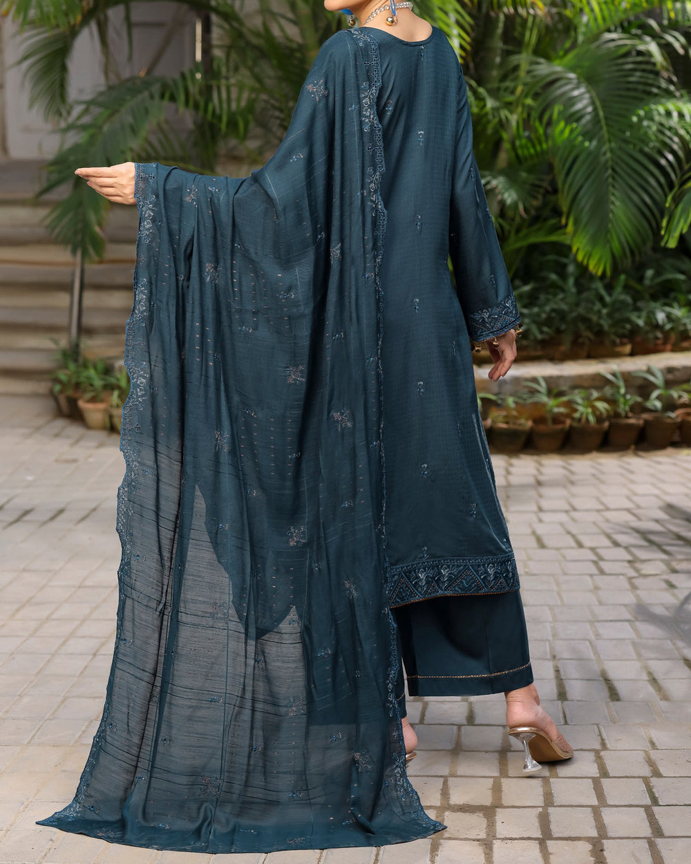 RA-Bin Hameed Tamin Viscose Fancy Embroidered Suit - 3 Pc