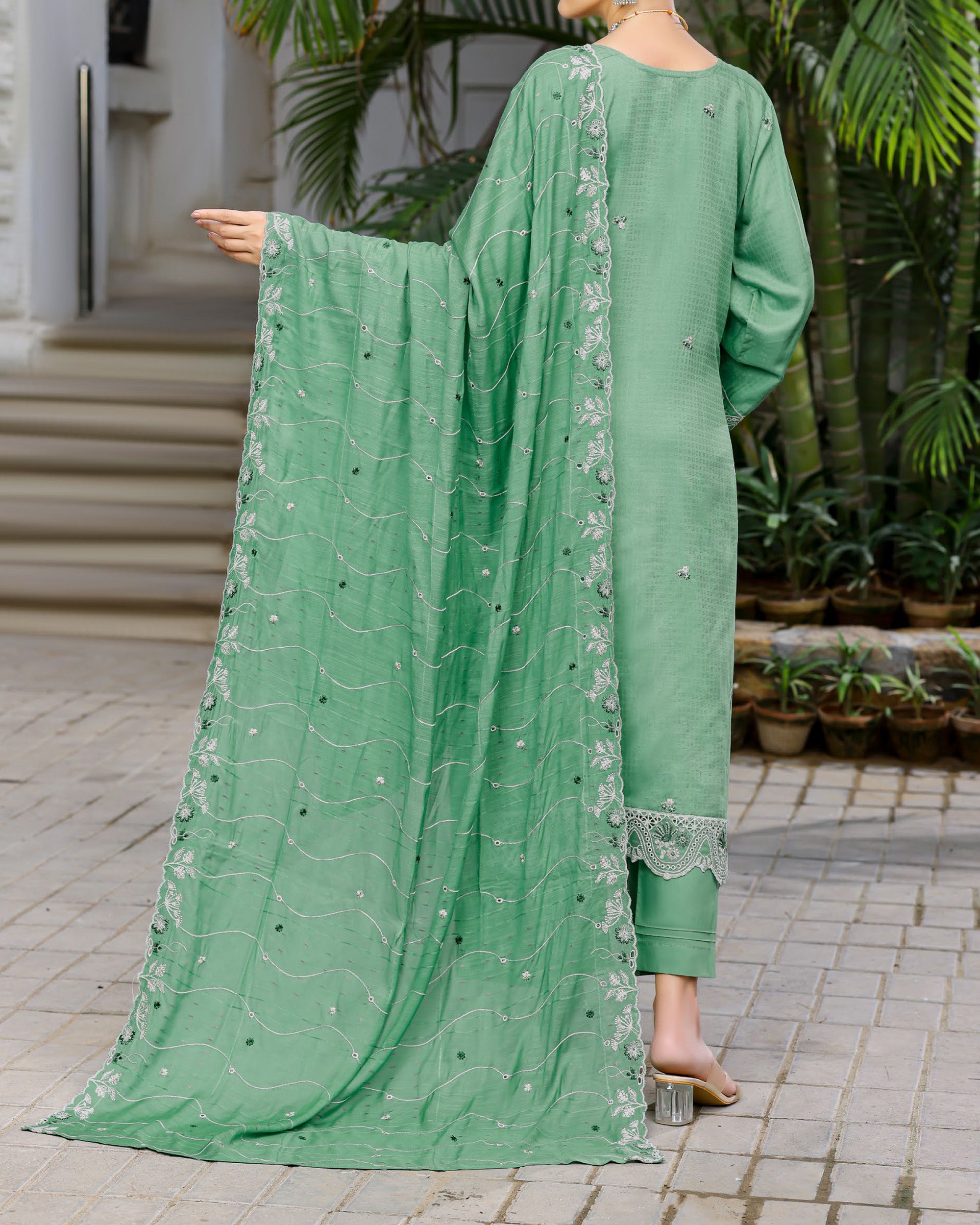 RA-Bin Hameed Tamin Viscose Fancy Embroidered Suit - 3 Pc