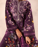 Zarineh Winter Muse Khaddar Printed Embroidered Suit - 3 Pc