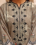 Zarineh Winter Muse Khaddar Printed Embroidered Suit - 3 Pc