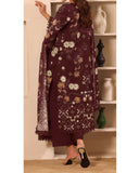 Zarineh Winter Muse Khaddar Printed Embroidered Suit - 3 Pc