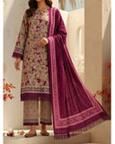 Malhar Printed Karandi Suit - 3 Pc by VS Textile