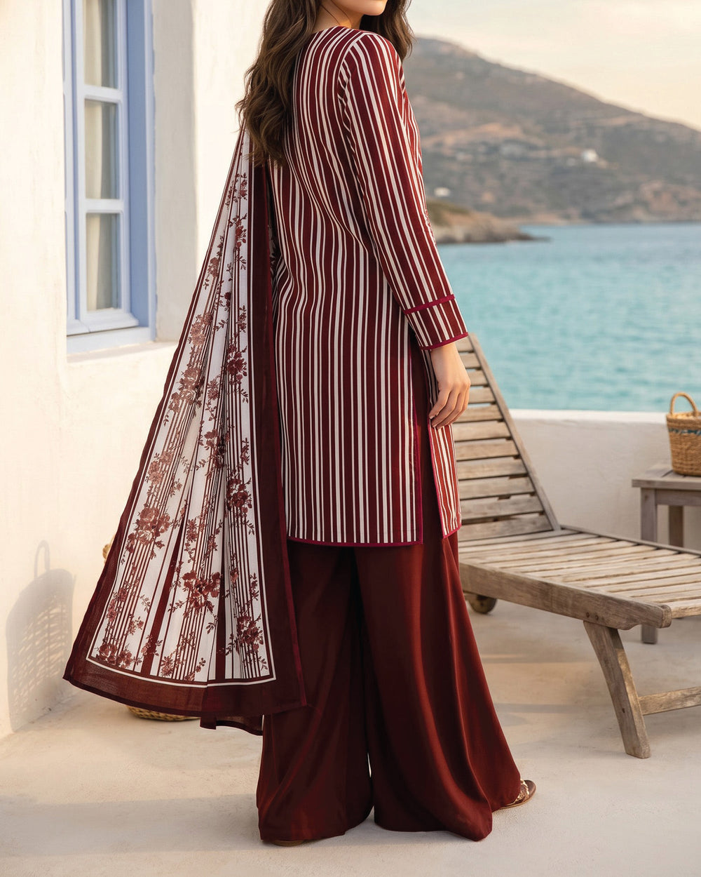 Salina Cambric Mid Summer Digital Printed Suit - 3 Pc