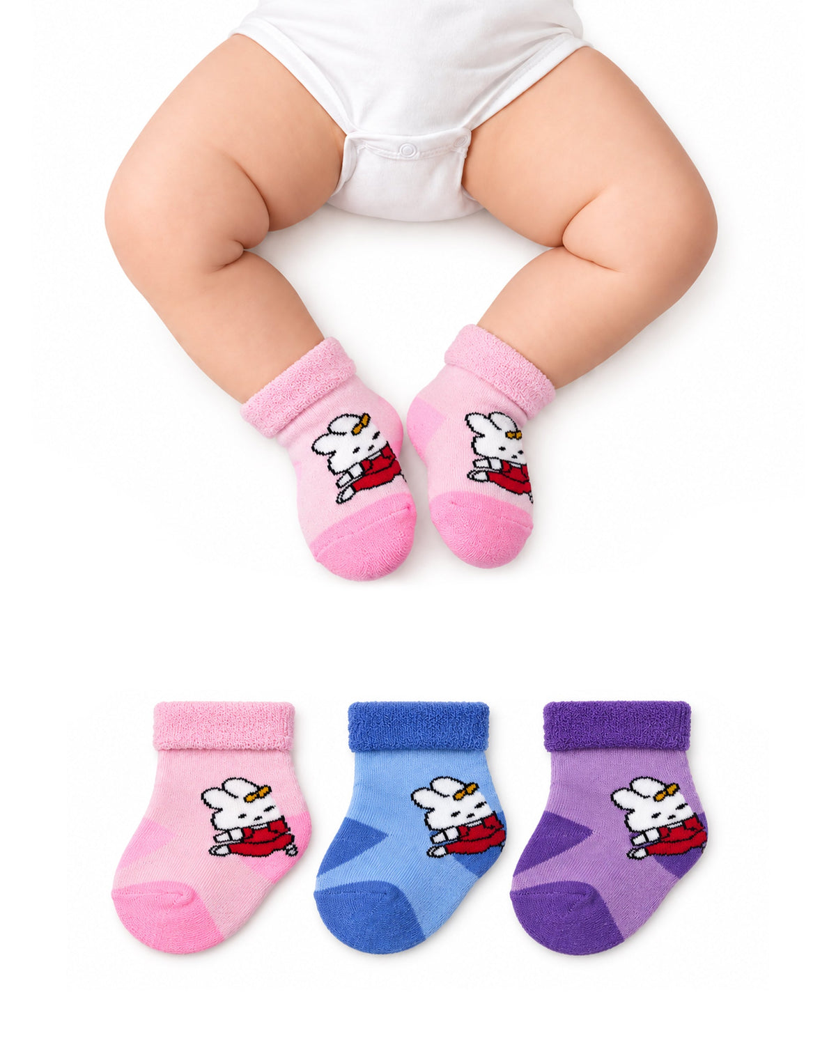 Newborn Woolen Socks - 3 Pc